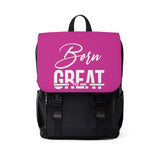 Born To Be Great Pink Backpack