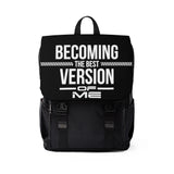 Becoming The Best Version Of Me Black Backpack