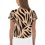 Relentless Commitment Egg Plant Pattern Crop Tee