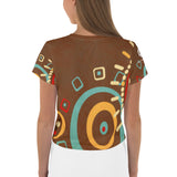 Relentless Commitment Abstract All-Over Print Crop Tee copy