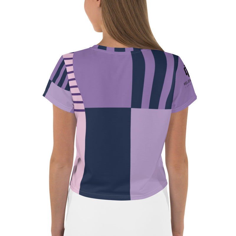 Keep Me In Line Purple Crop Tee