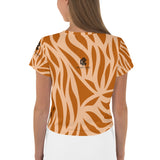 Brown Zebra Zeal Crop Tee