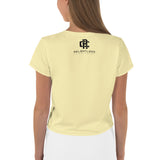 Relentless Commitment Pastel Yellow Crop Tee
