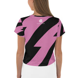 Black Lightning Crop Tee