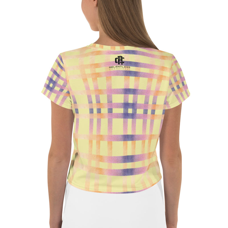 Pin Stripe Alabaster Crop Tee