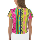 Carnation Kente Crop Tee
