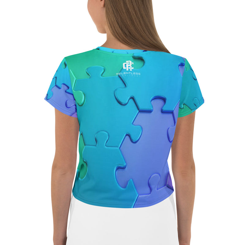 Puzzle Me Crop Tee