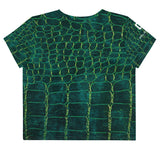 Snake Skin Green Crop Tee