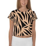 Relentless Commitment Egg Plant Pattern Crop Tee