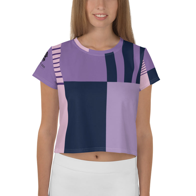Keep Me In Line Purple Crop Tee