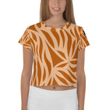 Brown Zebra Zeal Crop Tee