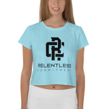 Relentless Commitment Icy Blue Crop Tee