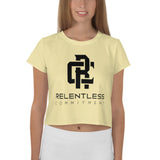 Relentless Commitment Pastel Yellow Crop Tee