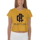 Relentless Commitment Gold Crop Tee
