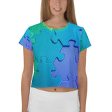 Puzzle Me Crop Tee
