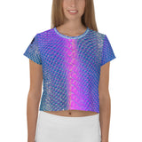 Snake Skin Blueink Crop Tee