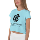 Relentless Commitment Icy Blue Crop Tee