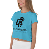 Relentless Commitment Electric Blue Crop Tee