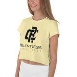 Relentless Commitment Pastel Yellow Crop Tee