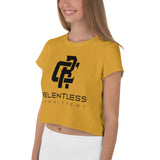Relentless Commitment Gold Crop Tee