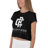 Relentless Commitment Black Crop Tee