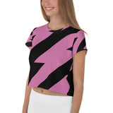 Black Lightning Crop Tee