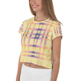 Pin Stripe Alabaster Crop Tee