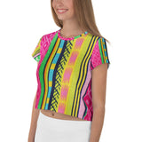 Carnation Kente Crop Tee