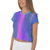 Snake Skin Blueink Crop Tee