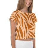Brown Zebra Zeal Crop Tee