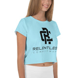 Relentless Commitment Icy Blue Crop Tee