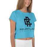Relentless Commitment Electric Blue Crop Tee