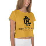 Relentless Commitment Gold Crop Tee
