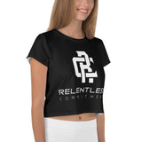 Relentless Commitment Black Crop Tee
