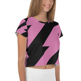 Black Lightning Crop Tee