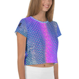 Snake Skin Blueink Crop Tee