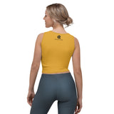 Relentless Commitment Gold Crop Tank Top