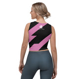 Black Lightning Crop Tank Top