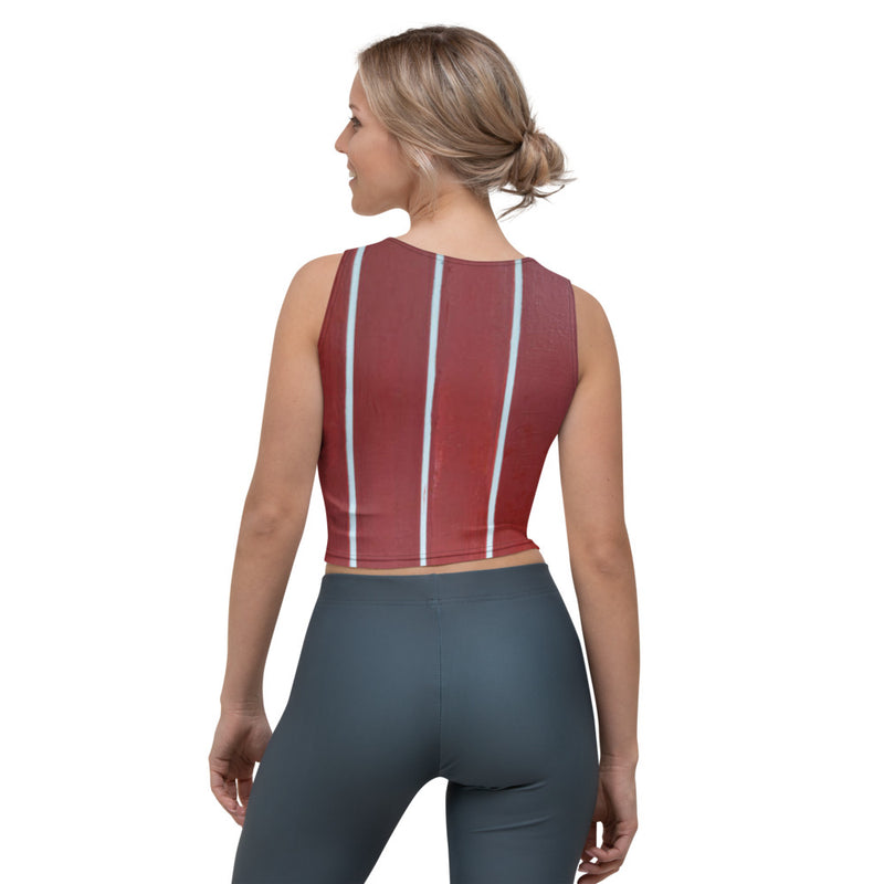 Red Pepper Pin Stripes Crop Tank Top
