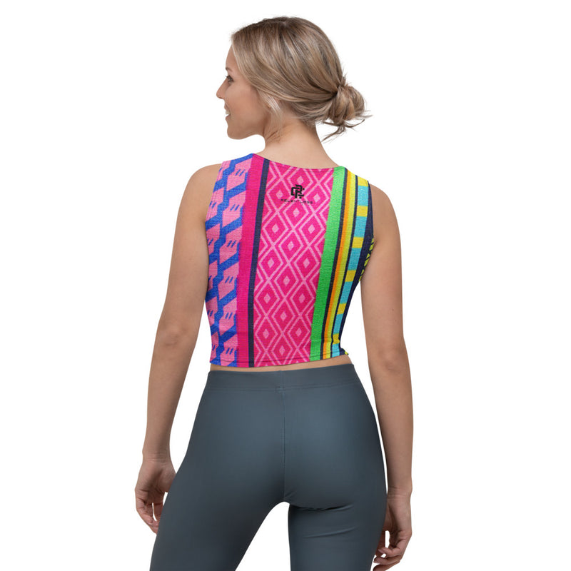 Carnation Kente Crop Tank Top