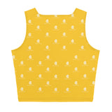 Make Your Mark Crop Tank Top-Mustard