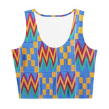 Kerulean Kente Crop Top Tank