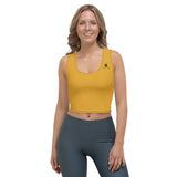 Relentless Commitment Gold Crop Tank Top