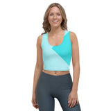 Aqua Arrows Crop Tank Top
