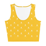 Make Your Mark Crop Tank Top-Mustard