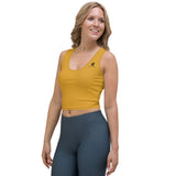 Relentless Commitment Gold Crop Tank Top