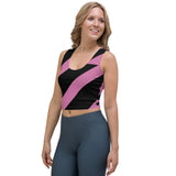 Black Lightning Crop Tank Top