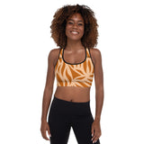 Brown Zebra Zeal Padded Sports Bra
