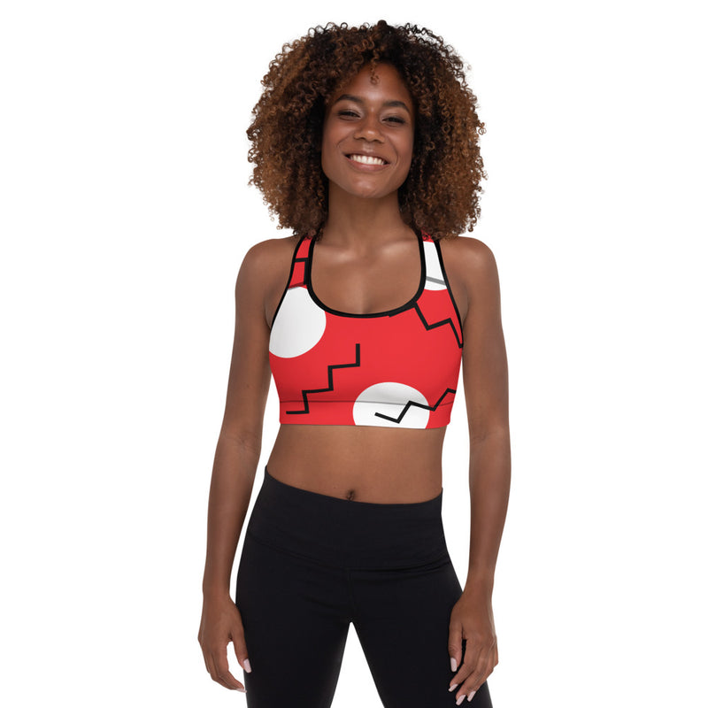 Drawing Circles Around Me Padded Sports Bra