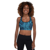 Sapphire Snake Skin Padded Sports Bra
